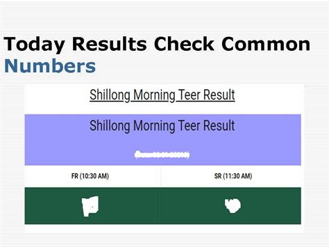 shillong morning result